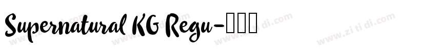 Supernatural KG Regu字体转换